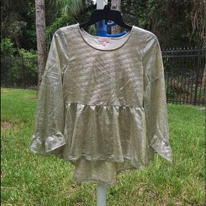 Beautiful Gold Blouse for Girls